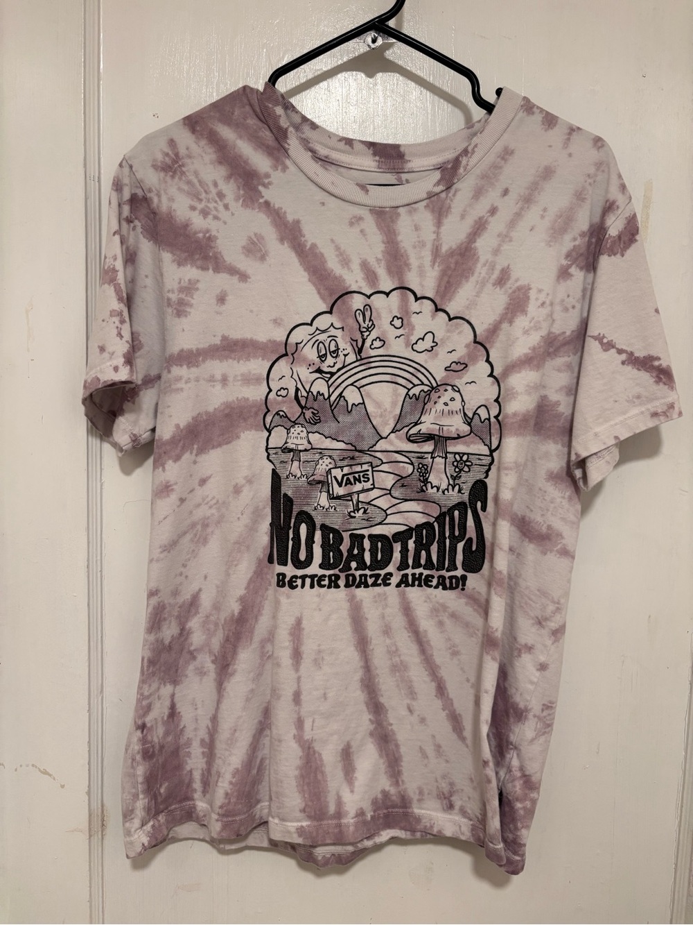 Vans Pink and White Tie-Dye Graphic Tee